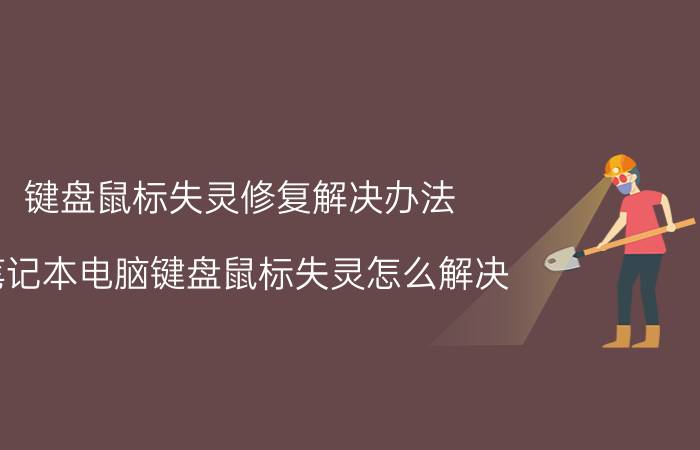 键盘鼠标失灵修复解决办法 笔记本电脑键盘鼠标失灵怎么解决？